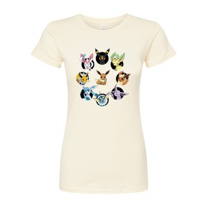 Women's - Pokémon - Eevee Evolution Circle Fitted Graphic T-Shirt - 1 of 3