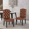 MAYEERTY Set of 2 Harriet KD Tufted Dining Chairs, Button-Tufted Detail Detachable Design, Dining Room - 3 of 4