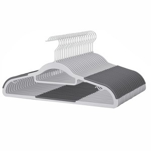 HOUSE DAY Plastic Non Slip Hangers 360° Swivel Hook Gray 50 Pack - 1 of 4