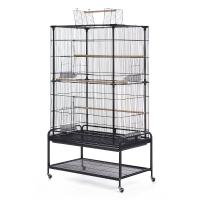 Prevue Pet Products Play top Flight Bird Cage with Stand - F085, Black