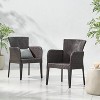 NicBex Patio Dining Chairs Set of 2,PE Wicker Outdoor Chairs,Kitchen Chairs for Dining Room,Patio - 2 of 4