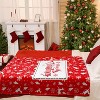 Lomsoe Merry Christmas Blanket Red Throw Blanket Flannel Warm Christmas Tree Snowflake Winter Decor for Sofa Couch Bed. - 4 of 4