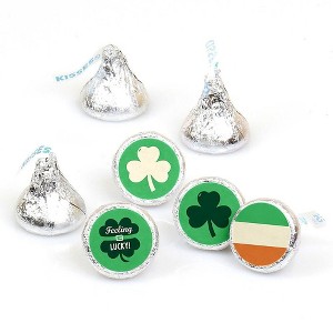 Big Dot of Happiness St. Patrick's Day - Saint Paddy's Day Party Round Candy Sticker Favors - Labels Fits Chocolate Candy (1 sheet of 108) - 1 of 4