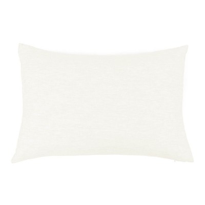Cream French Linen Decorative Throw Pillow with Duck Feather Insert
