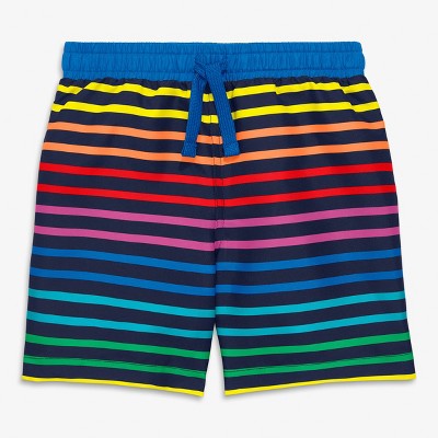 Primary Kids Swim Trunk in Rainbow Stripe