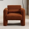 Syemin Accent Chairs 360 Curved Barrel Chairs, Upholstered Single Sofa Chairs, Home Corner Barrel Chair for Living Room, Orange, 30.7"*33.5"*30.9" - 4 of 4