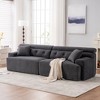 Racxily Reconfigurable 4-Seater Sectional Sofa with Wood Grain Chenille Fabric, Amber Modular Sofa for Living Room & Apartment - 2 of 4