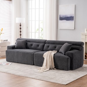JOYRACER 103" 4-Seater Modular Sofa, Combined Couch Furniture with 2 Pillows for Apartment Living Room - 1 of 4