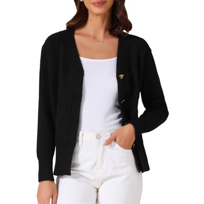 INSPIRE CHIC Women's Knit Button Down Long Sleeve Cardigan Sweater