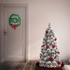 4.5' Prelit Flocked Bristle Pine Artificial Christmas Tree with Red & Silver Ornaments Clear Lights - National Tree Company - 2 of 3