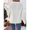 Clearlove Womens Christmas Sweater 2025 Fall Sweater Long Sleeve Crewneck Cropped Knit Sweaters Cute Bow Pullover Tops - 2 of 4