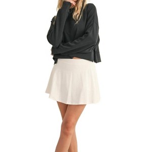 Women's Super Soft Air Scuba Oversized Crop Sweatshirt - Kimberly C - 1 of 4