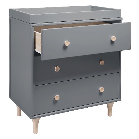 Babyletto Lolly 3 Drawer Changer Dresser Gray Washed Natural