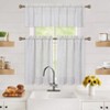 24" Linen Blend Textured Cafe Curtains - Farmhouse Tier for Kitchen/Bathroom Half Window, Natural - 4 of 4
