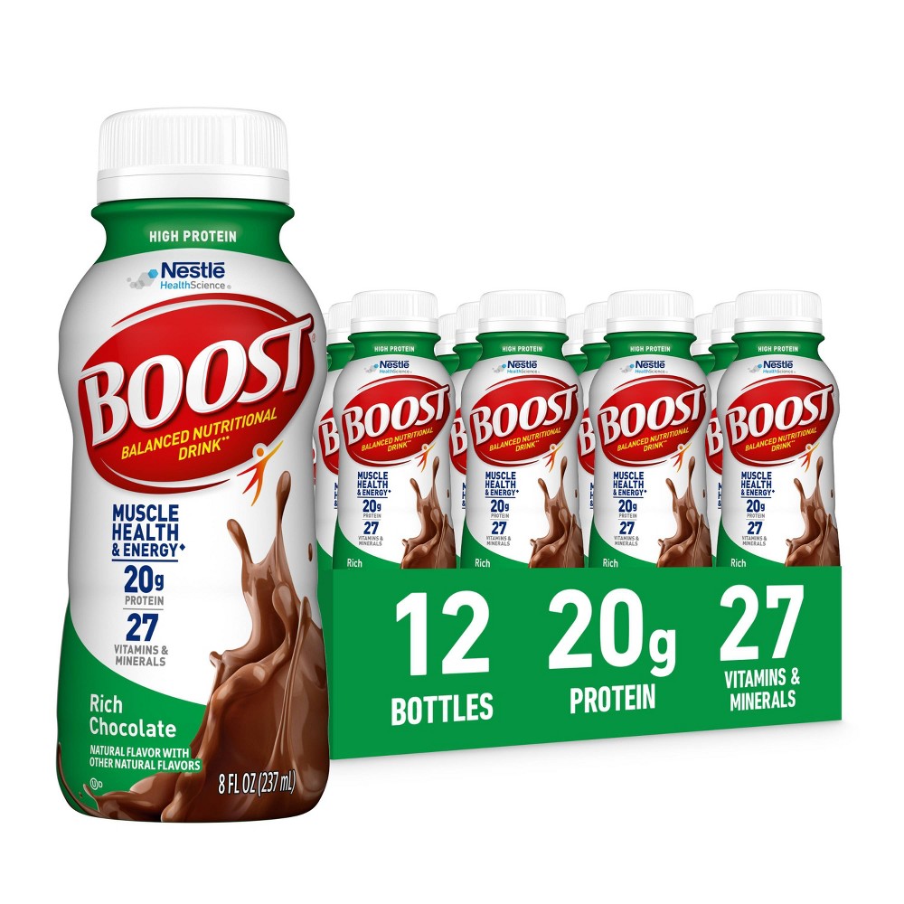 UPC 041679021934 product image for Boost High Protein Nutritional Shake Chocolate Non-Caffeinated - 12pk: Meal Repl | upcitemdb.com