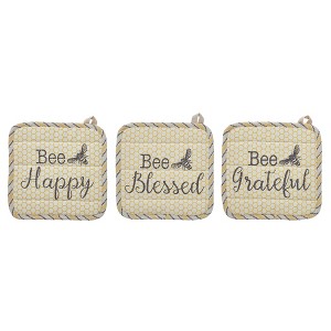 Buzzy Bees Pot Holder Set of 3 8x8 - 1 of 4
