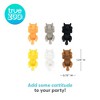TrueZoo Paws Off Glass Markers, Silicone Wine Charms, Cat Drink Markers, Wine Charm Gifts, Silicone, Multicolor, Set of 6, 14oz - 3 of 4