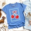 Simply Sage Market Patriotic Cherries Checkered Garment Dyed Tee - 3 of 4