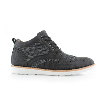 Polar Fox Mens Colbert MPX506059 Mid-Top Knitted Wing-Tip Sneaker Boots, in Black, Size 7 — фото 2