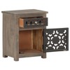vidaXL Bedside Cabinet 15.7 in.x11.8 in.x19.7 in. Solid Mango Wood - 3 of 4
