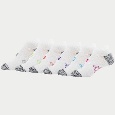 Powersox Women's Cushioned 6pk No Show Tab Athletic Socks - White 4-10