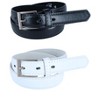 CTM Kid's Leather 1 inch Dress Belt with Square Buckle (Pack of 2) - 3 of 4