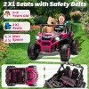 JOYRACER 24V Ride on Truck Toys w/ Remote Control, 2 Seater 400W   Electric Powered Ride on w/ Dump Bed, 3 Speeds, Shovel & Bluetooth/Music - 4 of 4