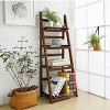 Artloge 4 Tier Ladder Shelf Storage Rack 43" Tall Foldable Corner Bookshelf Heavy Duty Plant Stand for Patio Garden - 4 of 4