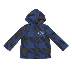 NCAA Penn State Nittany Lions Toddler Boys' Buff Checkered Zip-Up Jacket - 1 of 3