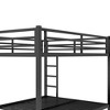 NicBex Queen Over Queen Bunk Bed,Metal Bunkbeds with Ladder and Full-Length Guardrail,Space-Saving Bunk Bed Platform for Teens&Adults,600lbs Max,Black - 4 of 4