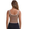 INSPIRE CHIC Women's Wide Straps U-Neck with Padded Push Up Elastic Tight Colorblock Workout Tank - 2 of 4