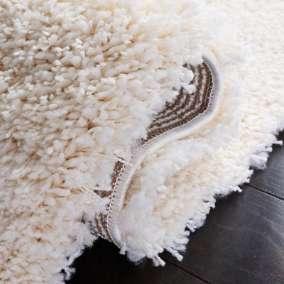 Coastal Comfort Ivory Shag Rug 5'3" x 7'6" Synthetic Blend