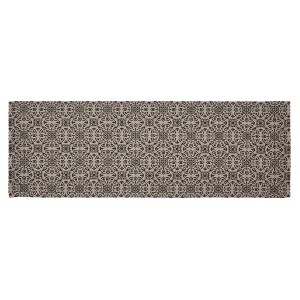 Custom House Black Tan Jacquard Runner 12x36 - 1 of 4
