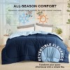Comforters- Duvet Insert Contrast Down Alternative Comforter Quilted All Season Duvet with 8 Tabs, Machine Washable, Gifts for Women - 4 of 4