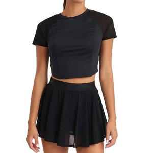 Women's Mesh Performance Cropped Tee - THRIVE SOCIETE - 1 of 3