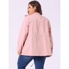 Agnes Orinda Women's Plus Size Winter Zipper Drawstring Waist Long Sleeve with Pockets Fashion Jackets - 4 of 4