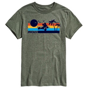 Men's - Disney - Mickey Sunset Pattern Short Sleeve Graphic T-Shirt - 1 of 4