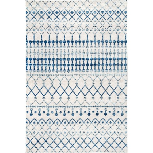 Nuloom 5x8 Moroccan Blythe Area Rug, Light Blue, Faded Bohemian Design ...