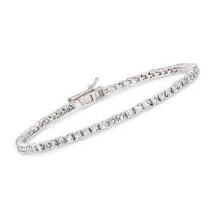 Ross-Simons 4.70 ct. t.w. White Topaz Tennis Bracelet in Sterling Silver - 1 of 4