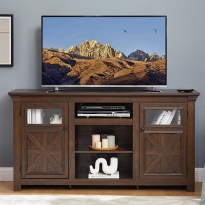NicBex TV Stand Farmhouse Barn Design Entertainment Center with 2 Doors Cabinet for Living Room, Bedroom