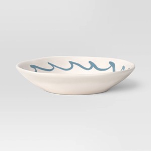26 fl oz Stoneware Dinner Bowl Blue Wave - Threshold™ - 1 of 3