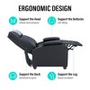 Recliner Chair, Classic and Traditional Manual Recliner Chair with Comfortable Arms and Back Single Sofa for Living Room, Black - 3 of 4