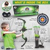 Light-Up Kids Archery Set with Mask, 6 Arrows, Target & Quiver - Indoor/Outdoor Toy Gift for Boys Girls Ages 6-12 Red Grey Black - 2 of 4