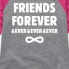 Girls' - Instant Message - Friends Forever And Ever Shirt Tail Raglan Graphic T-shirt - 2 of 4