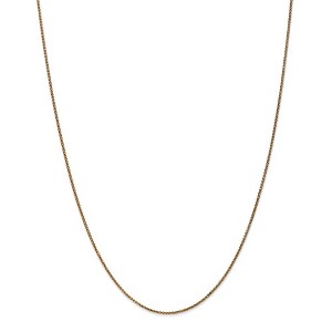 Black Bow Jewelry 1.2mm 14k Yellow Gold, D/C Spiga Chain Necklace - 1 of 4