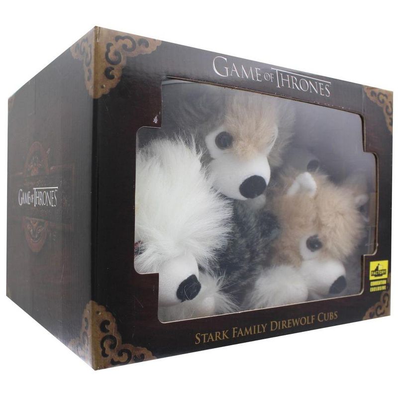 Factory Entertainment Game of Thrones Exclusive 6-Inch Plush Direwolf Prone Cub 6-Pack, 1 of 3