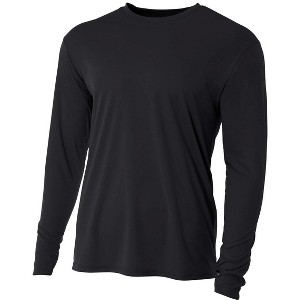 Hardcore mens long-sleeve UV sun protection T-shirt | Light weight loose fitting quick-dry rash guard water shirt for swimming - 1 of 4