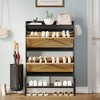 Shoe Cabinet, Shoe Storage Cabinet with 2 Flip-Up Drawers and Open Shelves,Shoe Organizer for Entryway, Hallway, Bedroom - 3 of 4