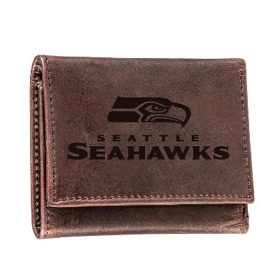 Evergreen Seattle Seahawks Tri-Fold Wallet, Brown