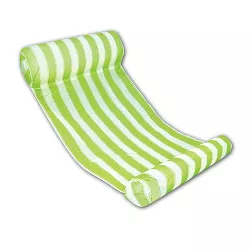 Swim Central 51.75" Striped Water Hammock 1-Person Swimming Pool Lounger - Green/White